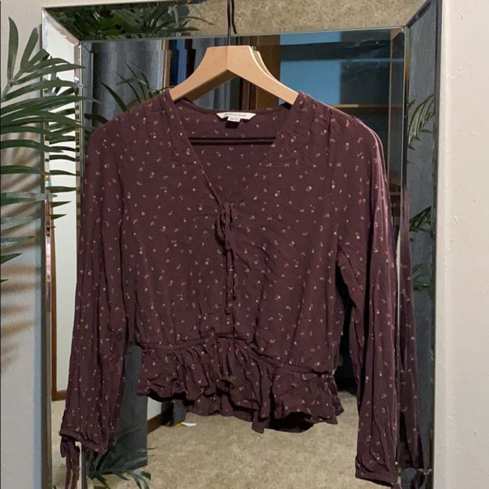 American Eagle floral blouse